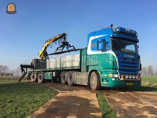 Scania + kraantrailer Omgeving Kamerik