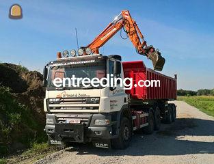 DAF met kipperoplegger Omgeving Antwerpen