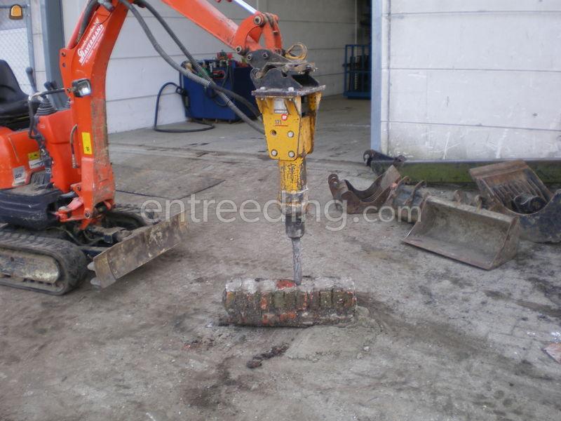 Minigraver met sloophamer