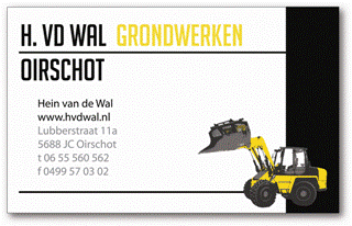 Logo H. van de Wal grondwerken Oirschot