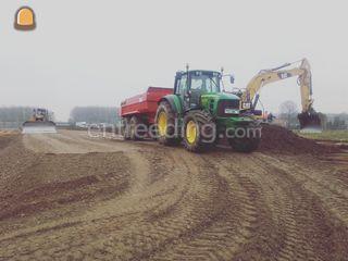 John Deere 7430+grondkar Omgeving Nijmegen