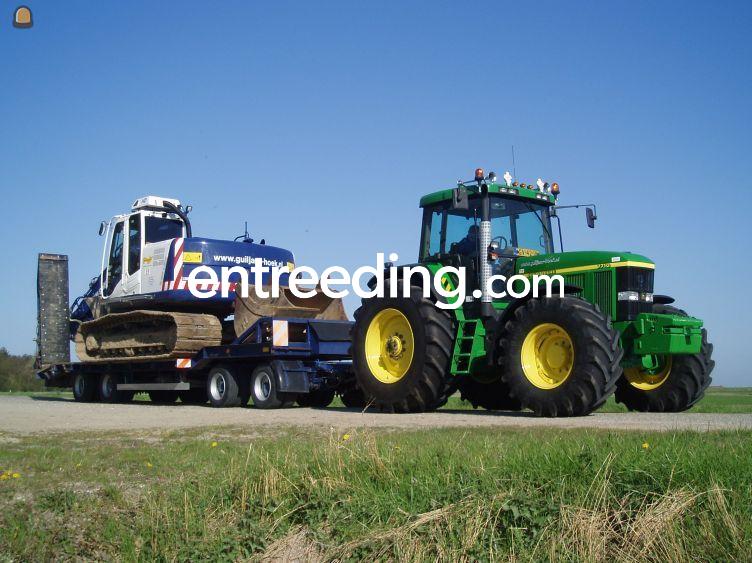 Trekker met dieplader