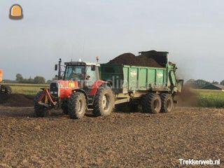 MF6490 + Tebbe breedstroo... Omgeving Hoekse Waard