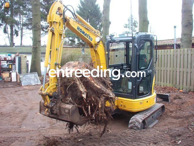 Komatsu cabine kan er af.