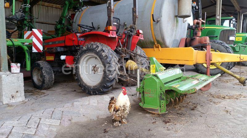 Tuinbouwtrekker met 1m³kieper