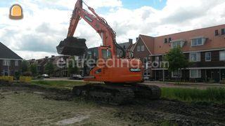 Doosan DX 235 met 3D GPS ... Omgeving Gorinchem