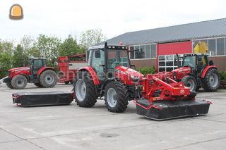 MF 6455 + schotelmaaiers Omgeving Alphen a/d Rijn