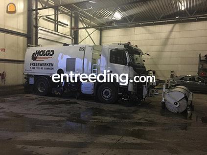 Borstelwagen 9 m3 met hogedruk voorborstel