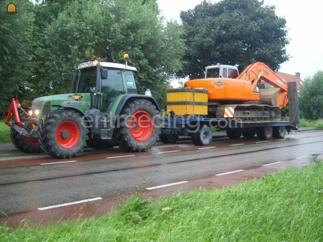 Fendt met semi dieplader