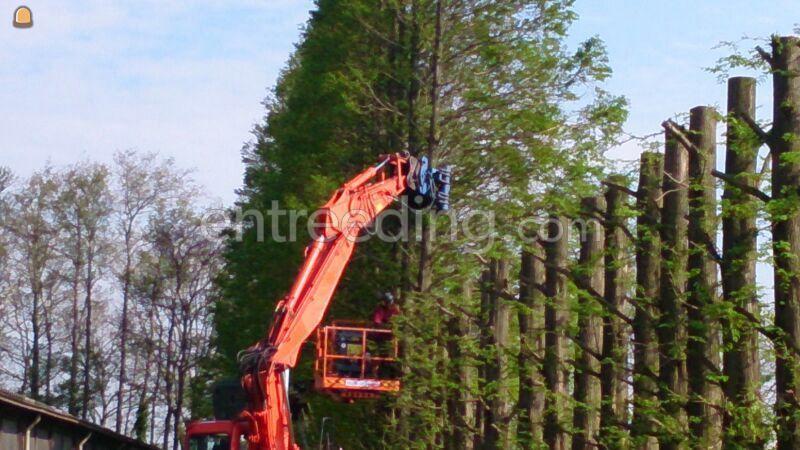 Hitachi 160 met groeneveld bomenklem+zaag