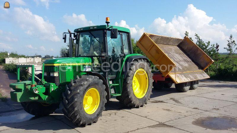 John Deere + driezijdige kipper