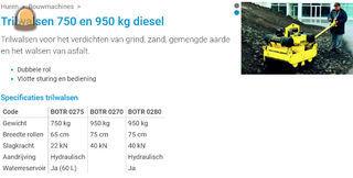 Bomag trilwals 950 kg die... Omgeving Antwerpen