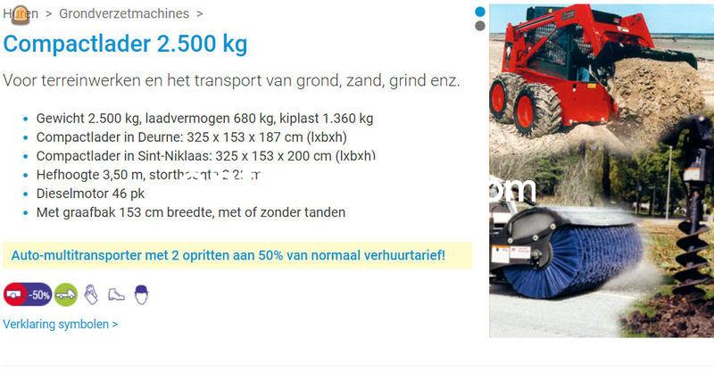 Compactlader 2.500 kg