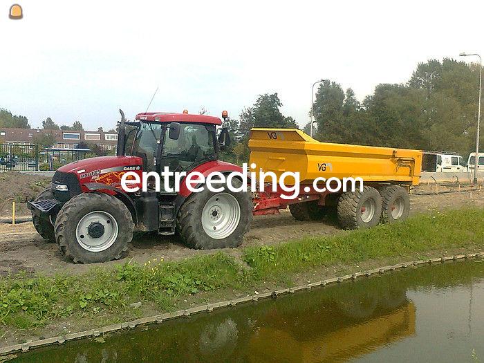 Case tractor met watertank
