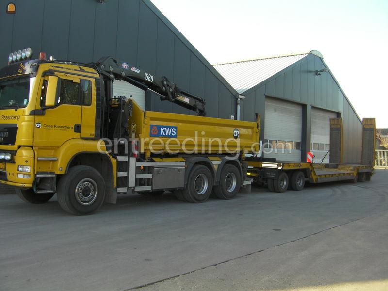 4 Asser aanhanger dieplader Nooteboom