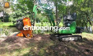 Minikraan + stobbenfrees Omgeving Langedijk