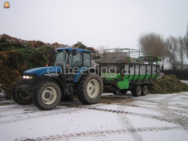 Trekker met raapwagen
