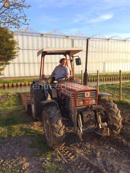 Trekker met grondfrees