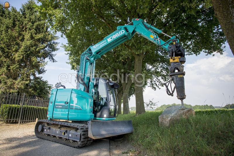 Kobelco 8tons semi binnendraaier met verstelgiek en draai/kantelstuk