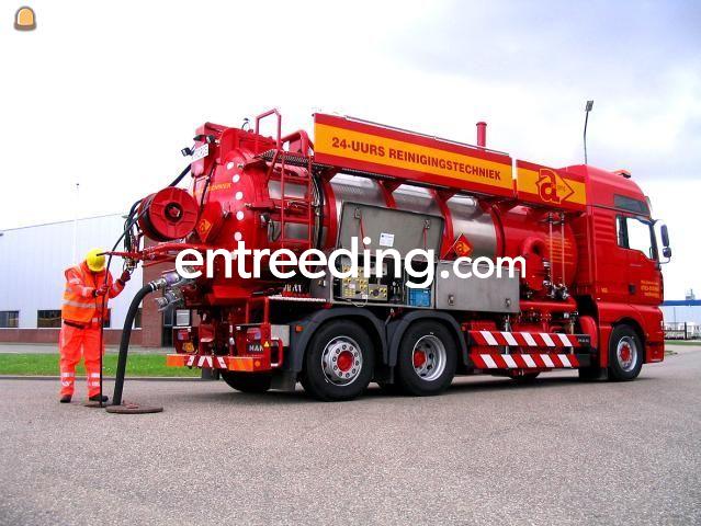Rioolreiniger, rioolcombi, vacuumwagen, zuigwagen