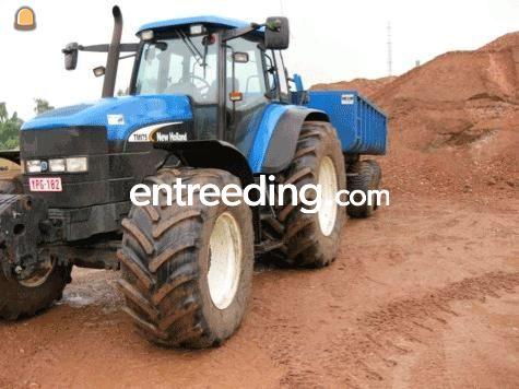 New Holland tractor + gronddumper