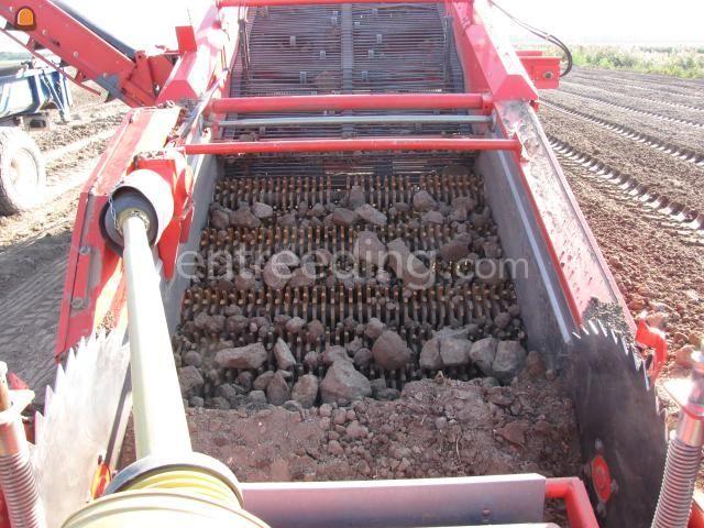 Tractor + Grimme stenenrooier