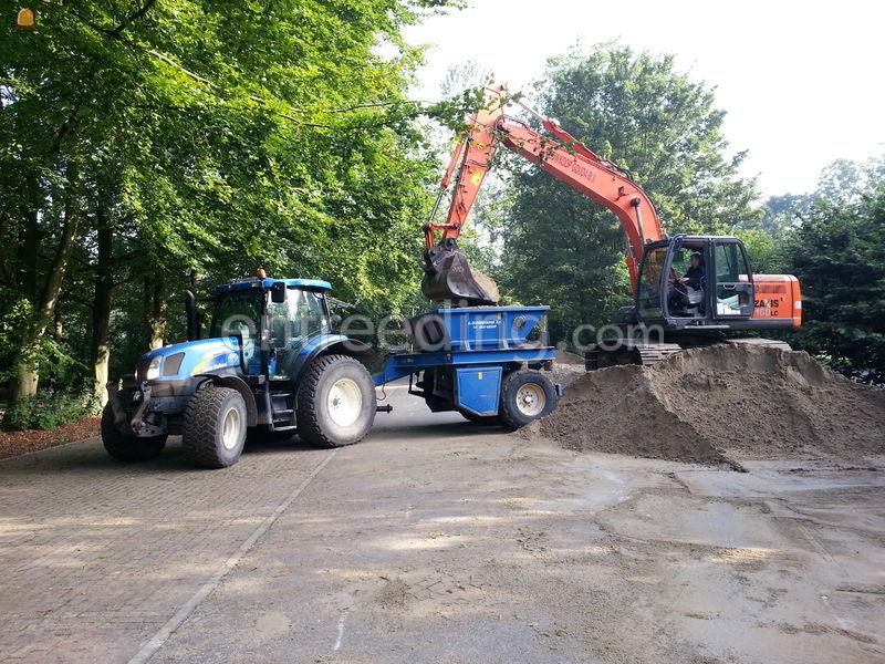 Tractor + zelfbouw onderlosser