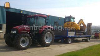 Tractor + oprijwagen Omgeving Westland