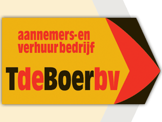 Logo T. de Boer B.V. Aannemers- en verhuurbedrijf Rijpwetering