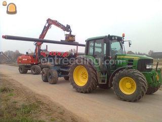 JD 6430 en buizenwagen Omgeving Maasdriel