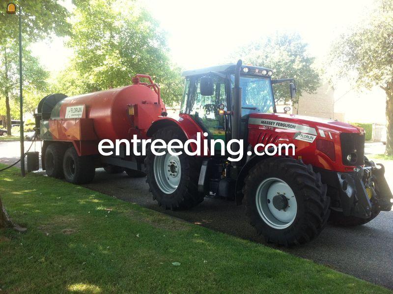 Trekker met hogedrukspuit